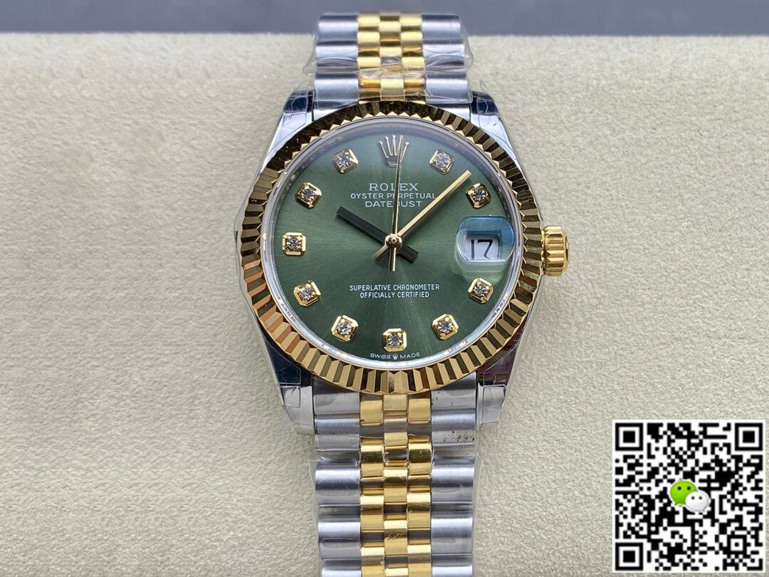 Replica Rolex Datejust M278273-0030 31MM 11 Best Edition GS Factory Green Dial