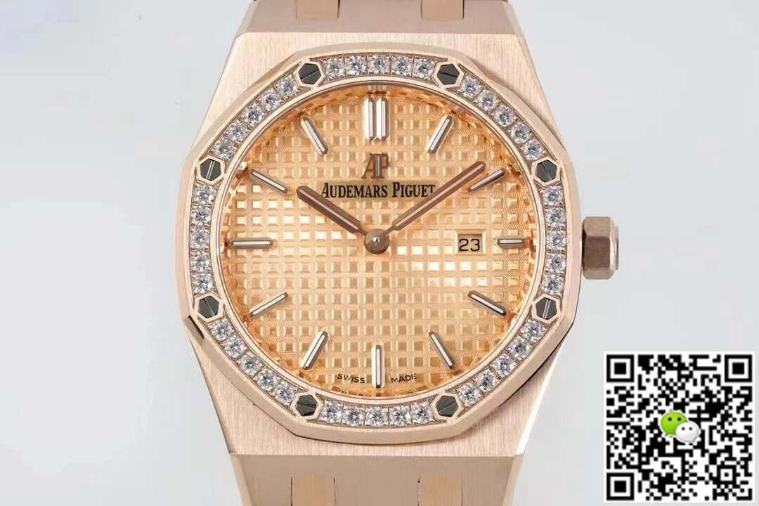 Replica Audemars Piguet Royal Oak Quartz 33MM 67651OR.ZZ.1261OR.03 11 Best Edition ZF Factory Gold Dial