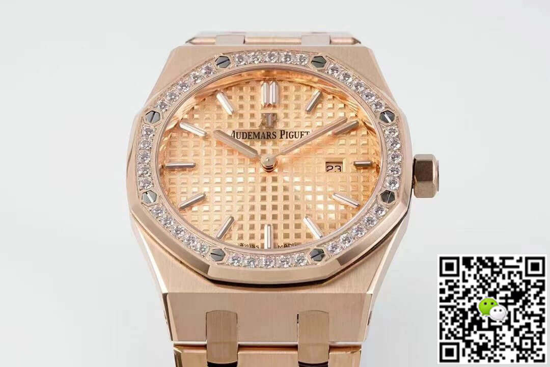 Replica Audemars Piguet Royal Oak Quartz 33MM 67651OR.ZZ.1261OR.03 11 Best Edition ZF Factory Gold Dial