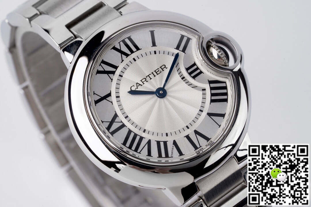 Replica Ballon Bleu De Cartier Quartz 33MM W6920084 11 Best Edition AF Factory Silver Dial