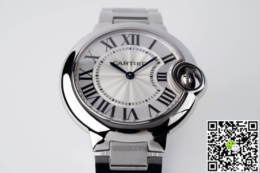 Replica Ballon Bleu De Cartier Quartz 33MM W6920084 11 Best Edition AF Factory Silver Dial