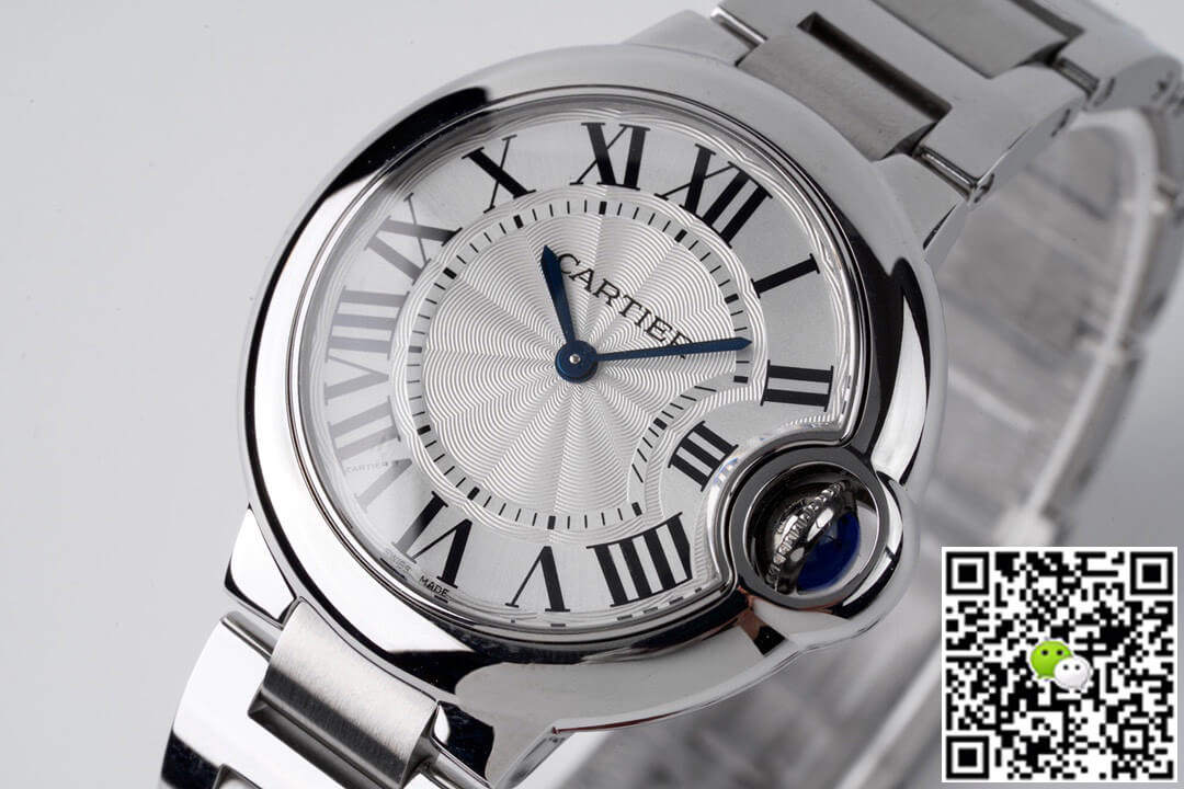 Replica Ballon Bleu De Cartier Quartz 33MM W6920084 11 Best Edition AF Factory Silver Dial