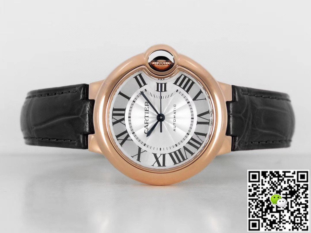 Replica Ballon Bleu De Cartier 33MM W6920069 11 Best Edition AF Factory Rose Gold Case