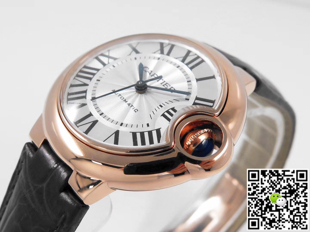 Replica Ballon Bleu De Cartier 33MM W6920069 11 Best Edition AF Factory Rose Gold Case