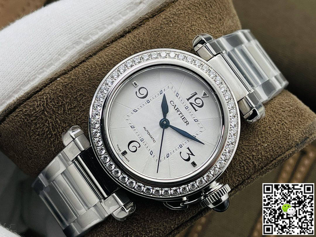 Replica Cartier Pasha 35MM 11 Best Edition BV Factory Diamond Bezel