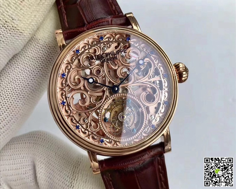 Replica Patek Philippe Tourbillon Sapphire 11 Best Edition Rose Gold Swiss Tourbillon