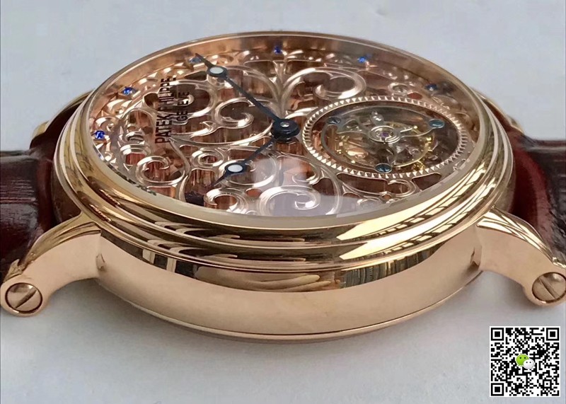 Replica Patek Philippe Tourbillon Sapphire 11 Best Edition Rose Gold Swiss Tourbillon