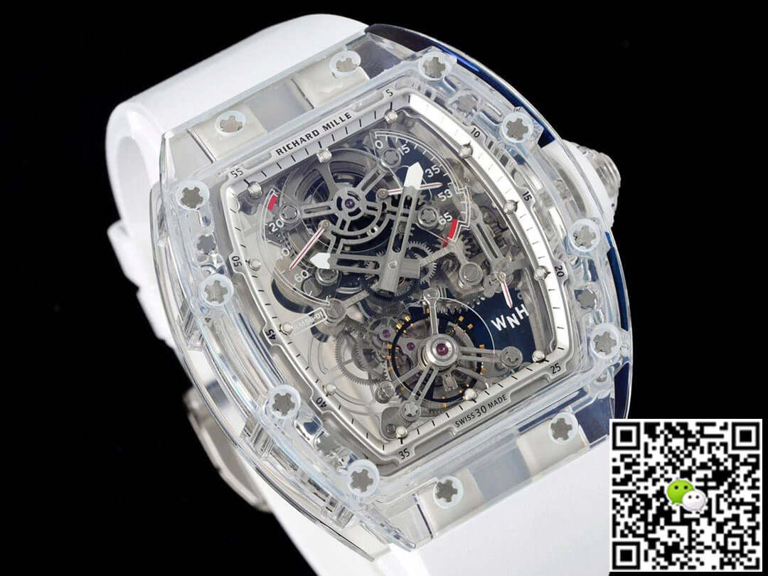 Replica Richard Mille RM 56-01 Tourbillon 11 Best Edition RM Factory White Rubber Strap