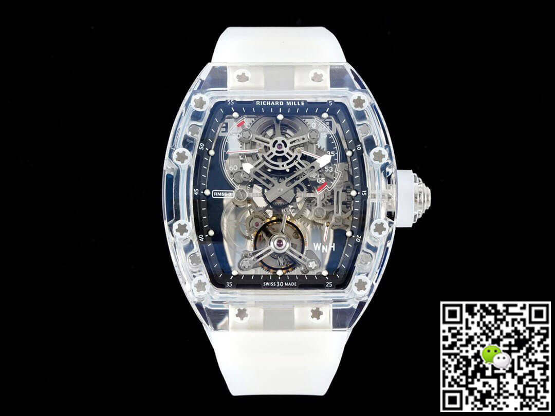 Replica Richard Mille RM 56-01 Tourbillon 11 Best Edition RM Factory Transparent Skeleton Dial