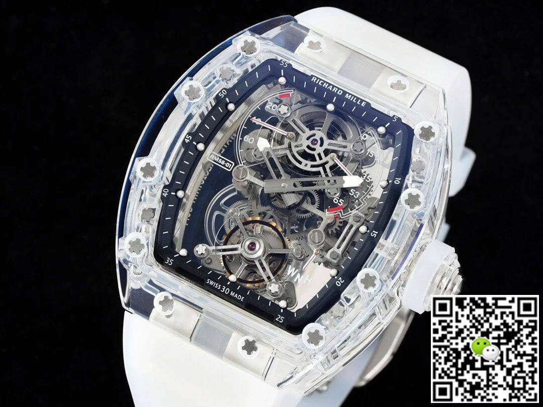 Replica Richard Mille RM 56-01 Tourbillon 11 Best Edition RM Factory Transparent Skeleton Dial