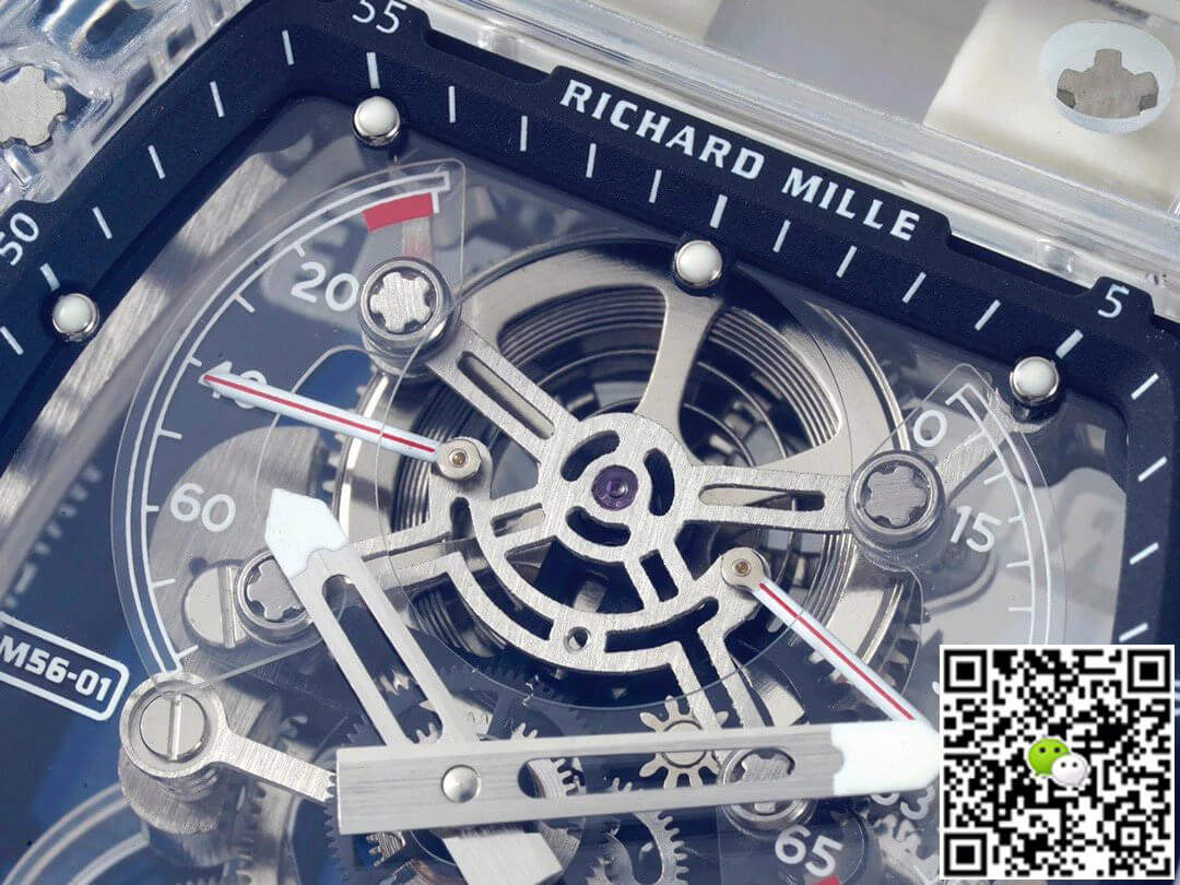 Replica Richard Mille RM 56-01 Tourbillon 11 Best Edition RM Factory Transparent Skeleton Dial