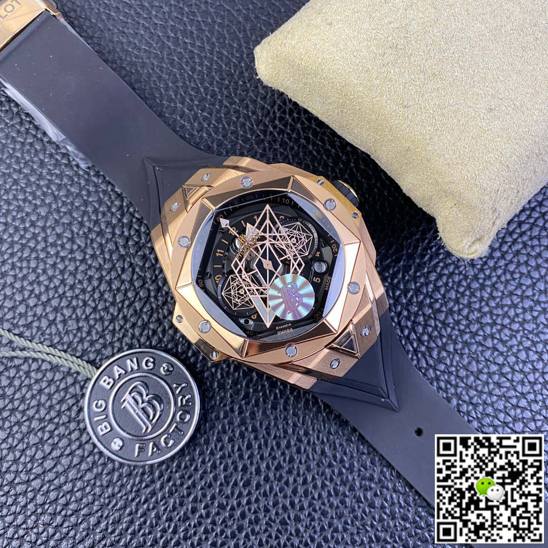 Replica Hublot Big Bang Sang Bleu II 418.OX.1108.RX.MXM19 11 Best Edition BB Factory Black Dial