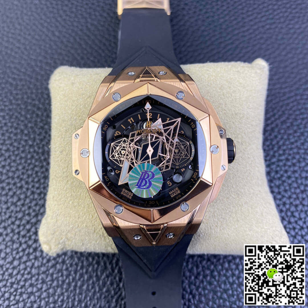 Replica Hublot Big Bang Sang Bleu II 418.OX.1108.RX.MXM19 11 Best Edition BB Factory Black Dial