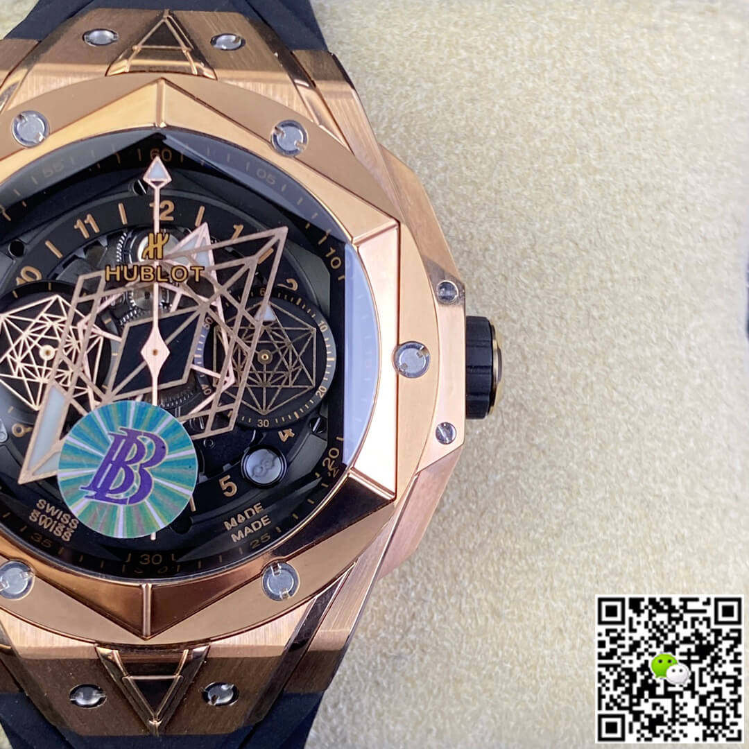 Replica Hublot Big Bang Sang Bleu II 418.OX.1108.RX.MXM19 11 Best Edition BB Factory Black Dial