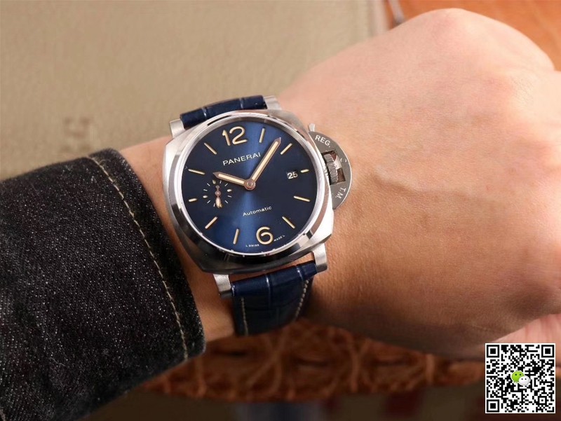 Replica Panerai Luminor Due PAM00927 11 Best Edition VS Factory Blue Dial Swiss P9000