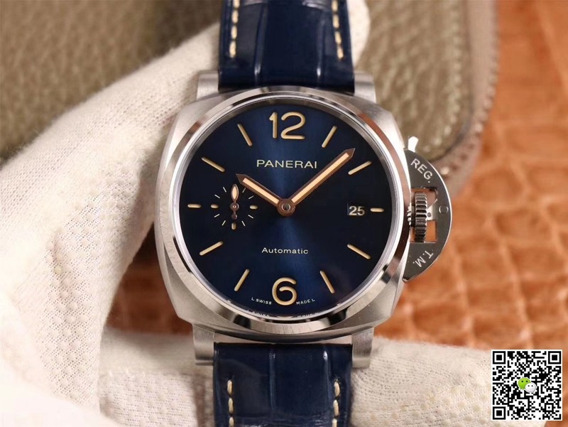 Replica Panerai Luminor Due PAM00927 11 Best Edition VS Factory Blue Dial Swiss P9000