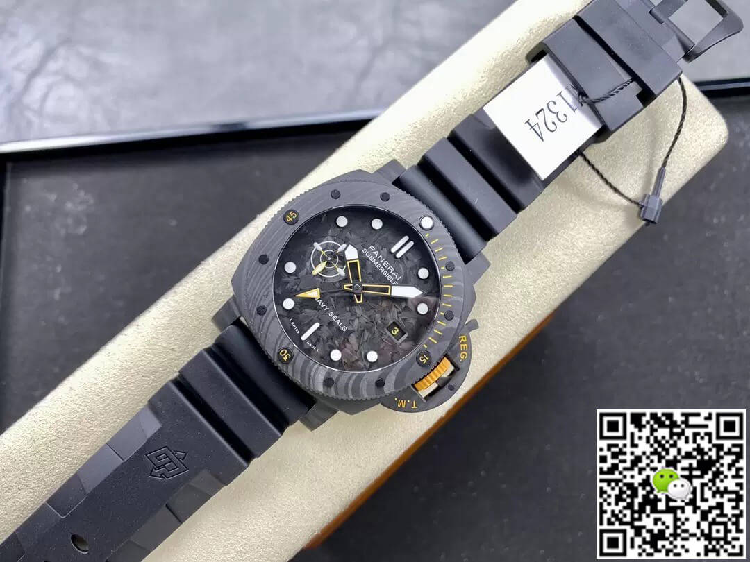 Replica Panerai Submersible PAM1324 11 Best Edition VS Factory Carbon Fiber Case