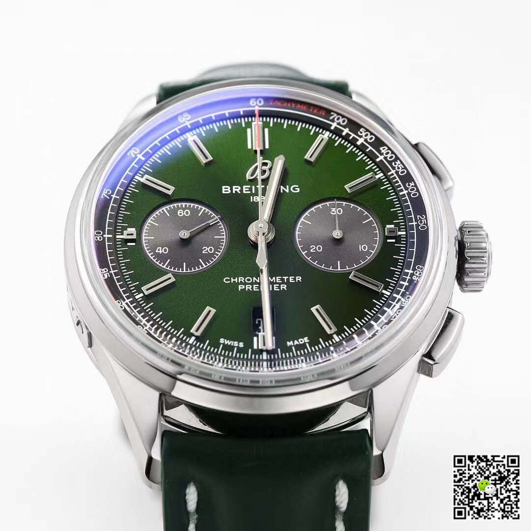 Replica Breitling Premier B01 Chronograph AB0118A11L1X1 11 Best Edition GF Factory V2 Green Dial