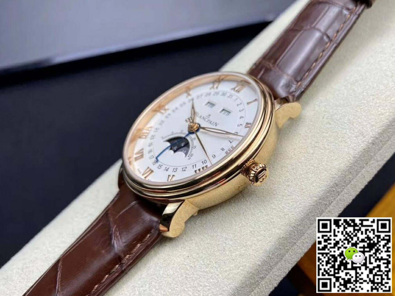 Replica Blancpain Villeret 6654-3642-55B 11 Best Edition OM Factory V3 Leather Strap