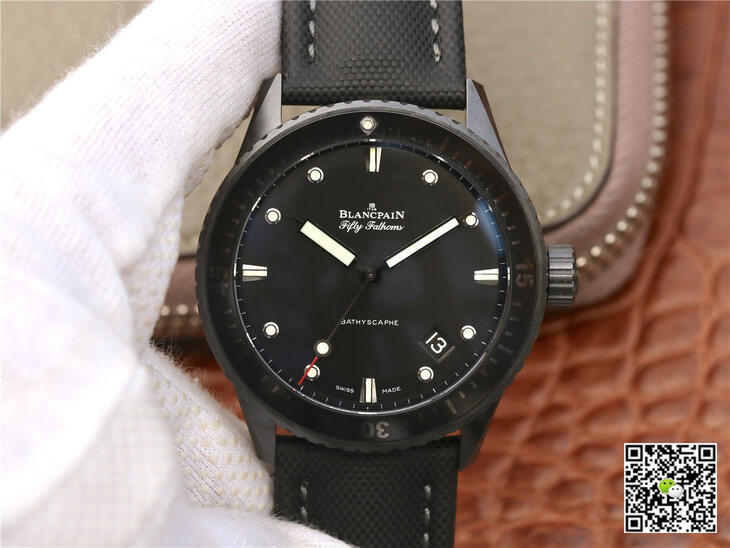 Replica Blancpain Fifty Fathoms Bathyscaphe 5000-0130-B52-B 11 Best Edition GF Factory Black Dial