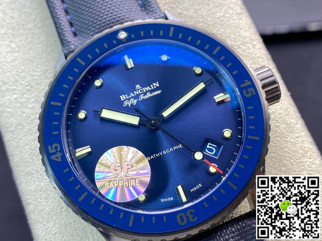 Replica Blancpain Fifty Fathoms 5000-0240-O52A 11 Best Edition GF Factory Blue Dial