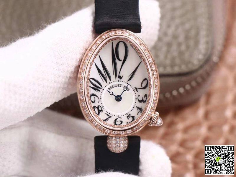 Replica Breguet Reine De Naples 8928BR5W844 DD0D 11 Best Edition ZF Factory Rose Gold Diamond Swiss ETA5373