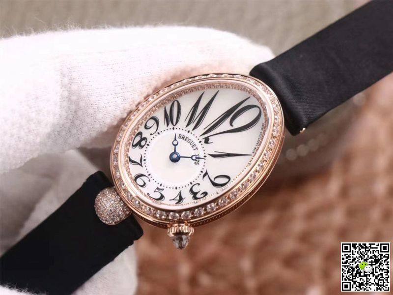 Replica Breguet Reine De Naples 8928BR5W844 DD0D 11 Best Edition ZF Factory Rose Gold Diamond Swiss ETA5373