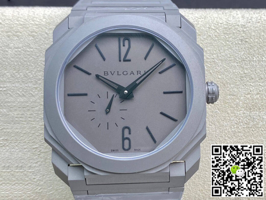 Replica Bvlgari Octo Finissimo 102713 BGO40C14TTXTAUTO 11 Best Edition BV Factory Silver Gray Dial