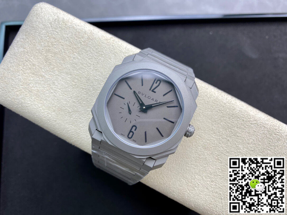 Replica Bvlgari Octo Finissimo 102713 BGO40C14TTXTAUTO 11 Best Edition BV Factory Silver Gray Dial