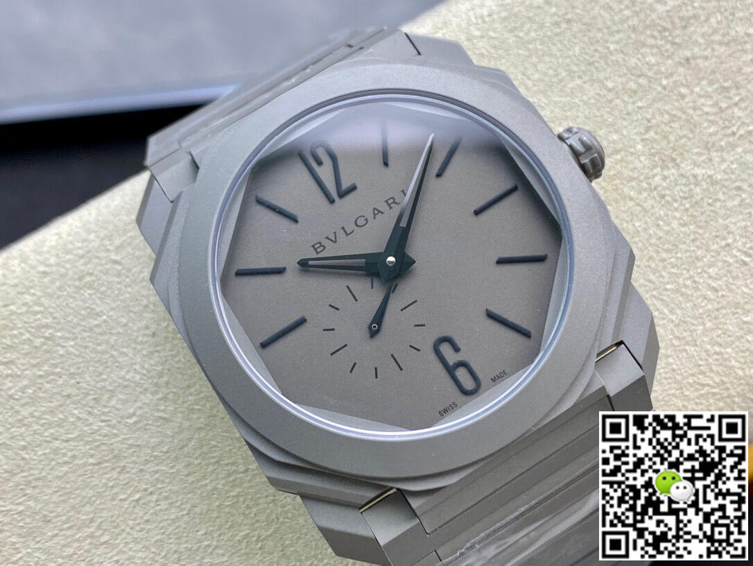 Replica Bvlgari Octo Finissimo 102713 BGO40C14TTXTAUTO 11 Best Edition BV Factory Silver Gray Dial