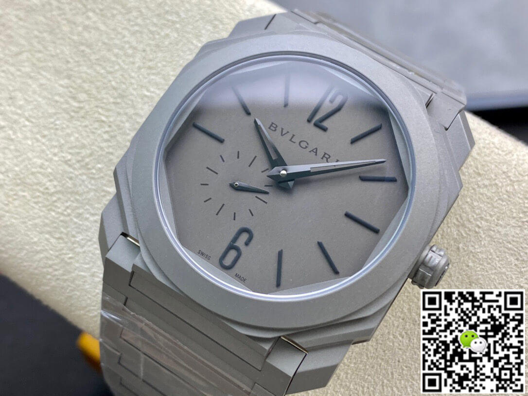 Replica Bvlgari Octo Finissimo 102713 BGO40C14TTXTAUTO 11 Best Edition BV Factory Silver Gray Dial