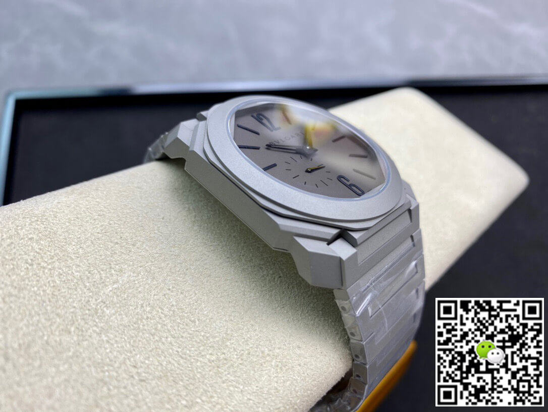 Replica Bvlgari Octo Finissimo 102713 BGO40C14TTXTAUTO 11 Best Edition BV Factory Silver Gray Dial