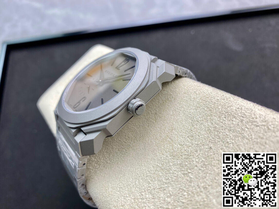 Replica Bvlgari Octo Finissimo 102713 BGO40C14TTXTAUTO 11 Best Edition BV Factory Silver Gray Dial