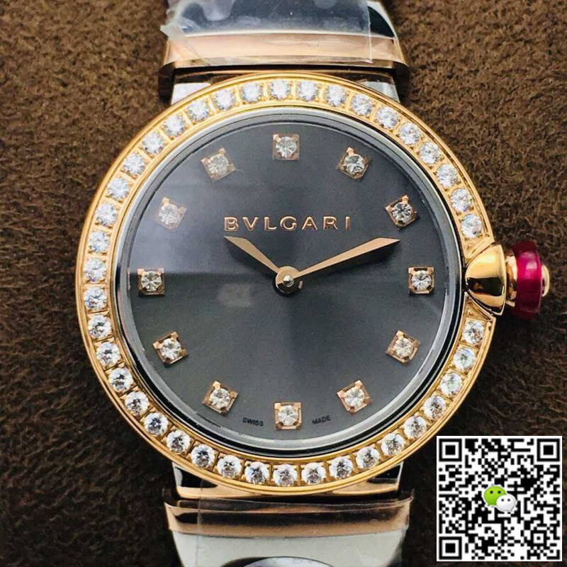 Replica Bvlgari LVCEA 11 Best Edition BV Factory Rose Gold Gray Dial