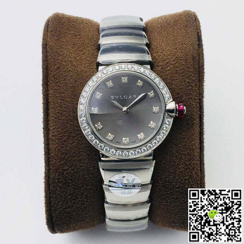 Replica Bvlgari LVCEA 11 Best Edition BV Factory Diamond Gray Dial