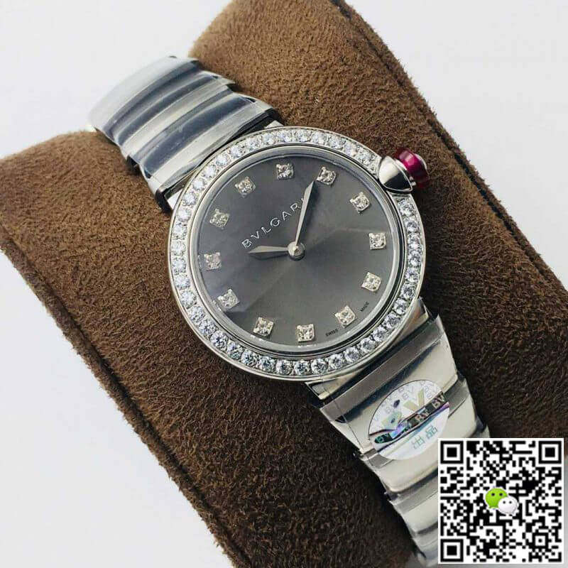 Replica Bvlgari LVCEA 11 Best Edition BV Factory Diamond Gray Dial