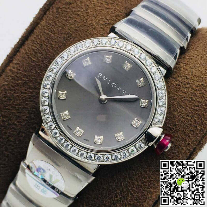 Replica Bvlgari LVCEA 11 Best Edition BV Factory Diamond Gray Dial