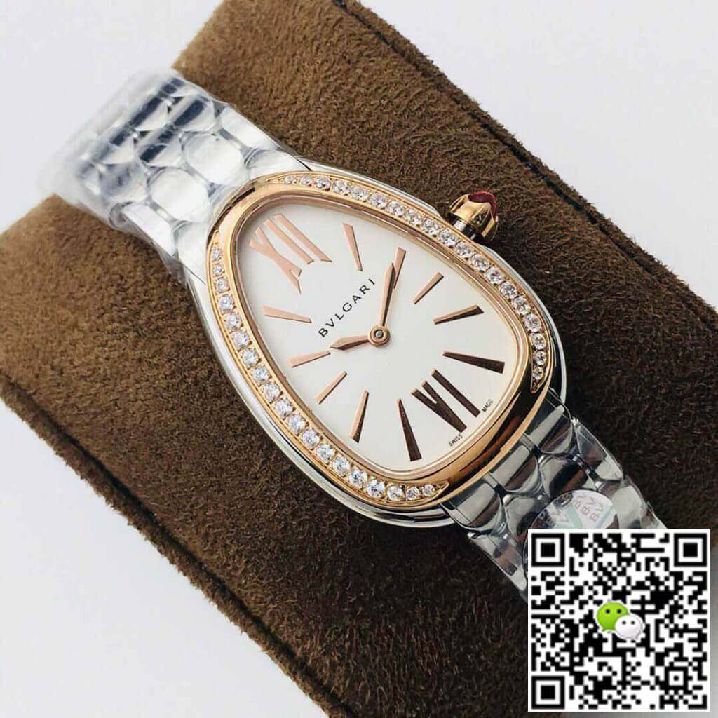 Replica Bvlgari Serpenti 103143 11 Best Edition BV Factory Rose Gold Diamond Bezel