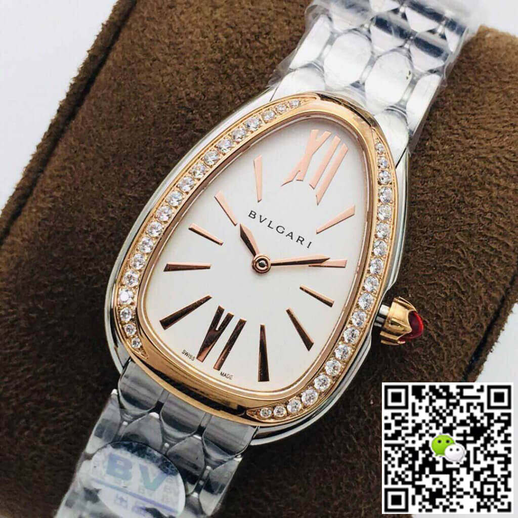 Replica Bvlgari Serpenti 103143 11 Best Edition BV Factory Rose Gold Diamond Bezel