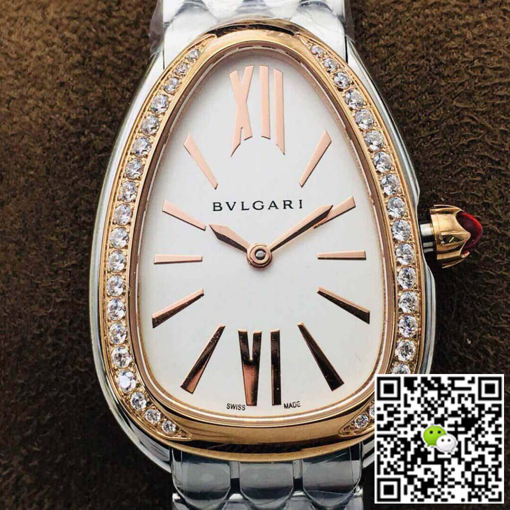 Replica Bvlgari Serpenti 103143 11 Best Edition BV Factory Rose Gold Diamond Bezel