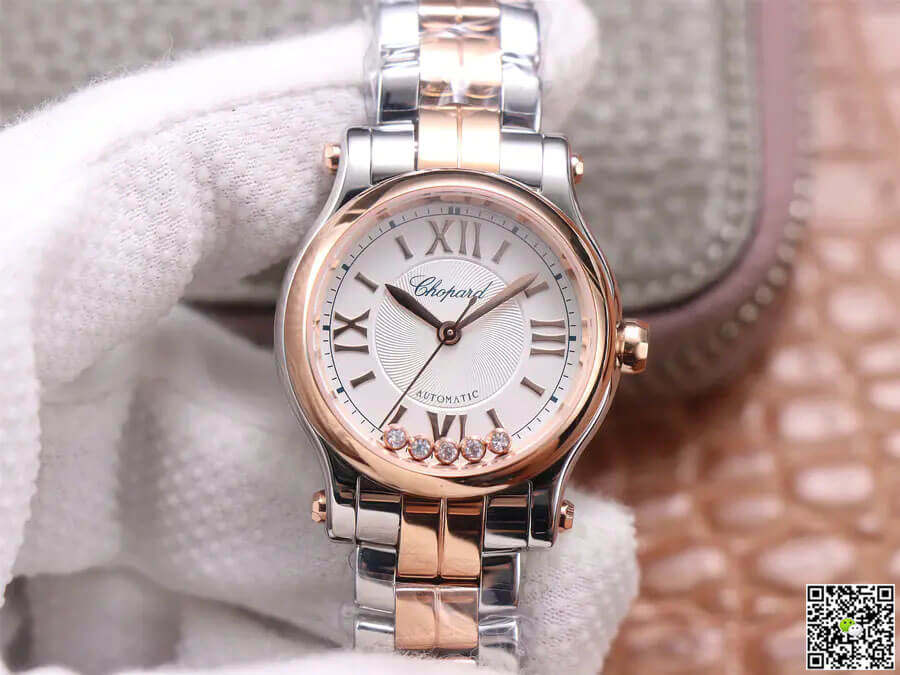 Replica Chopard Happy Diamonds 278573-6014 11 Best Edition YF Factory Rose Gold