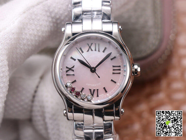 Replica Chopard Happy Sport 278573 11 Best Edition YF Factory Pink Dial