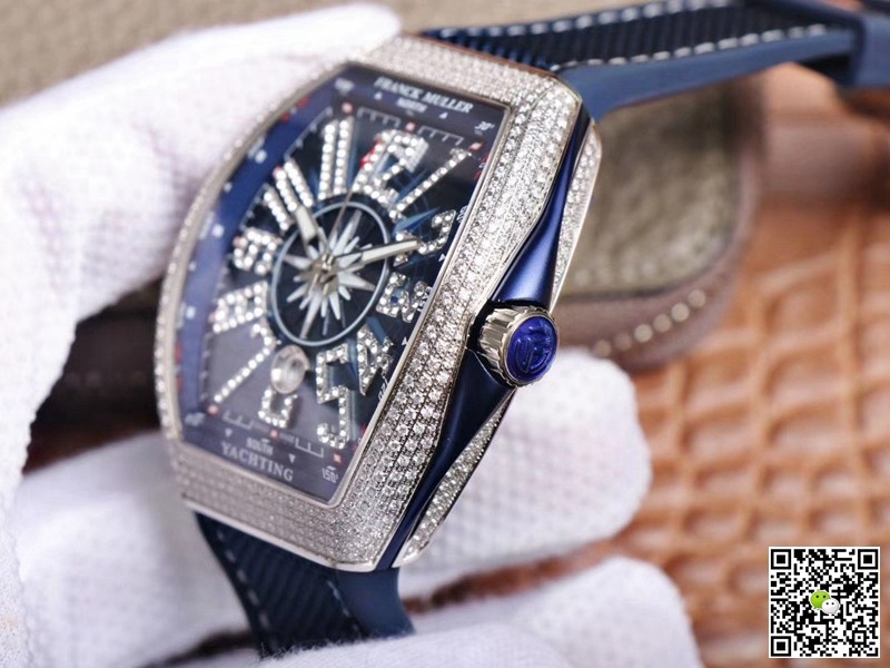 Replica Franck Muller Mens Collection V45 SC DT Yachting 11 Best Edition ZF Factory Blue Dial Swiss ETA9015