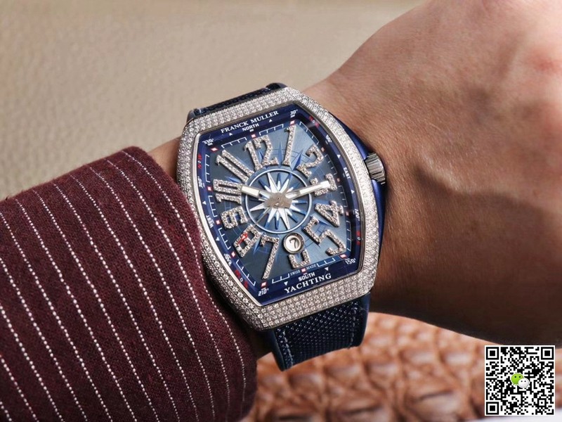 Replica Franck Muller Mens Collection V45 SC DT Yachting 11 Best Edition ZF Factory Blue Dial Swiss ETA9015