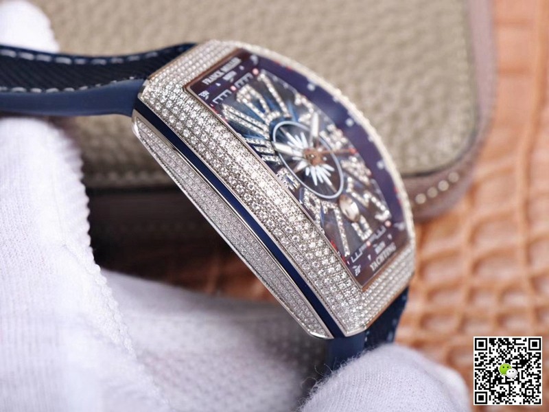 Replica Franck Muller Mens Collection V45 SC DT Yachting 11 Best Edition ZF Factory Blue Dial Swiss ETA9015