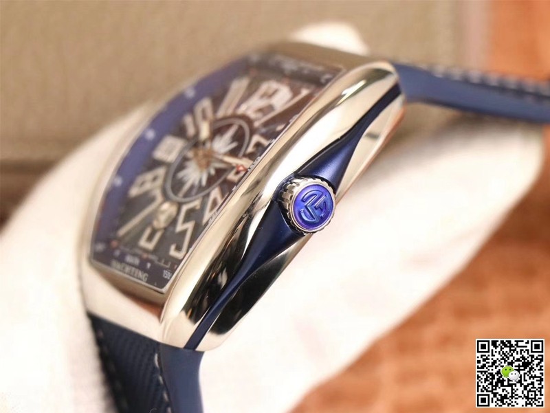 Replica Franck Muller Mens Collection V 45 SC DT AC BL 11 Best Edition ZF Factory Blue Dial Swiss ETA9015