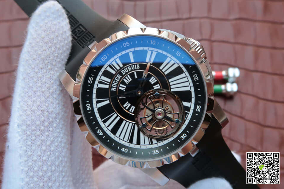 Replica Roger Dubuis Hommage Tourbillon 11 Best Edition JB Factory Rose Gold