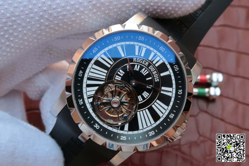 Replica Roger Dubuis Hommage Tourbillon 11 Best Edition JB Factory Rose Gold