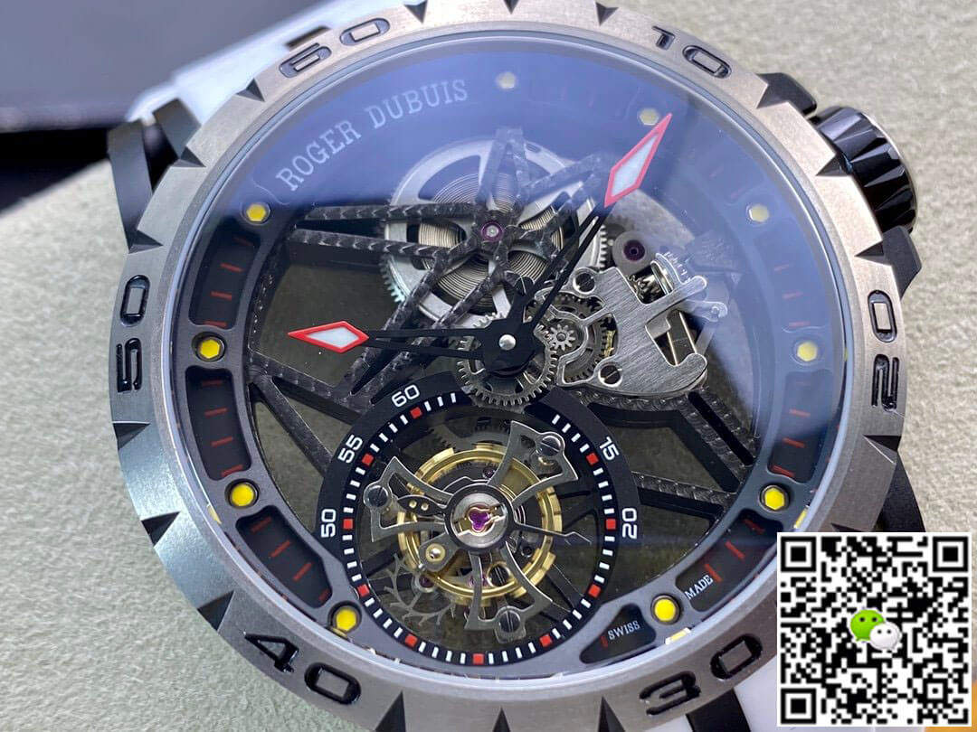 Replica Roger Dubuis Excalibur RDDBEX0549 11 Best Edition BBR Factory Tourbillon White Strap