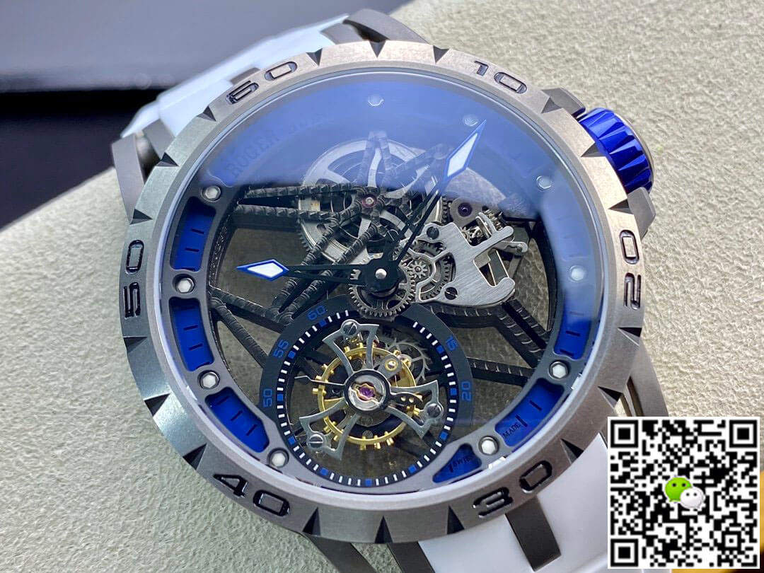 Replica Roger Dubuis Excalibur RDDBEX0479 11 Best Edition BBR Factory Tourbillon Rubber Strap